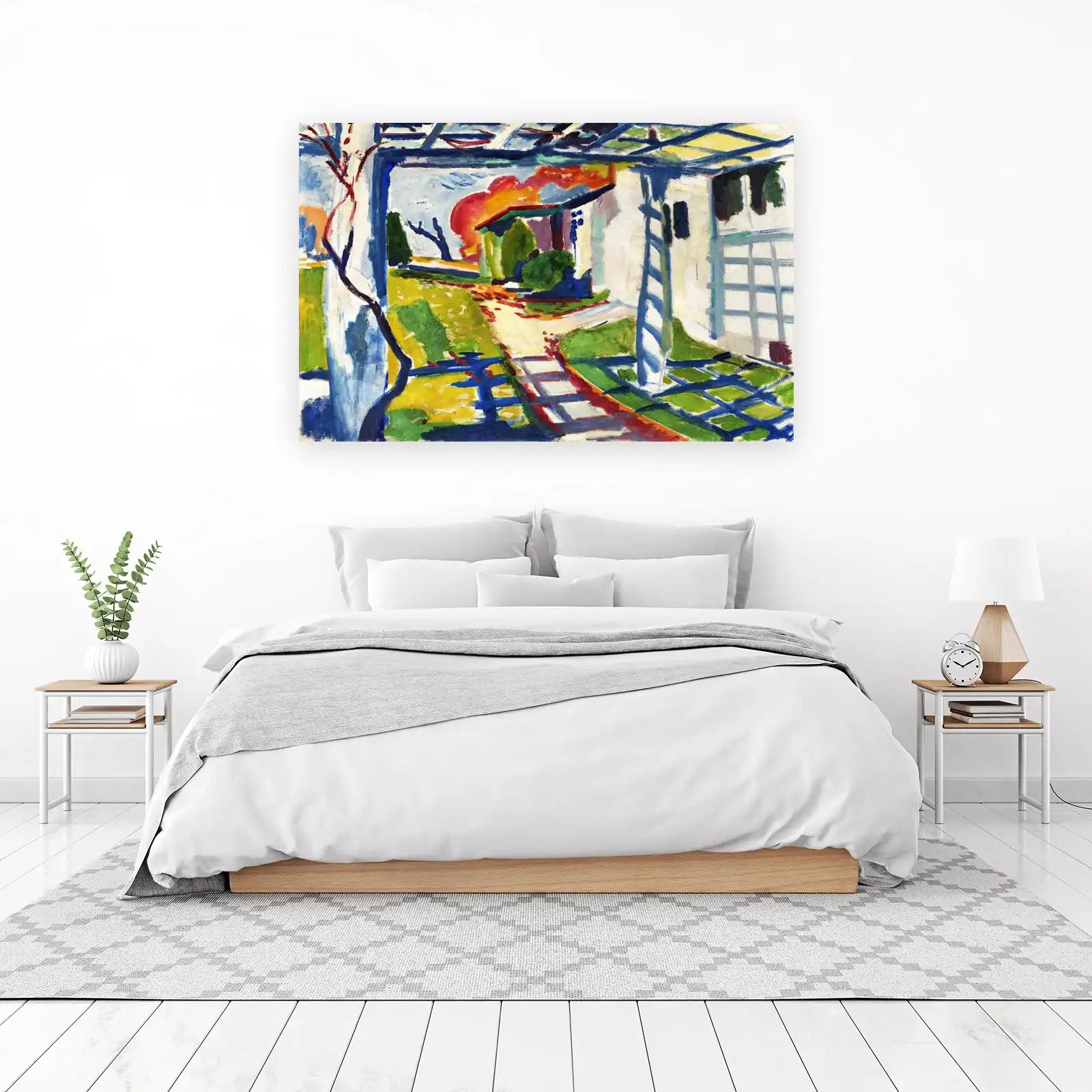 Vibrant Garden Pathway Expressionist Wall Art