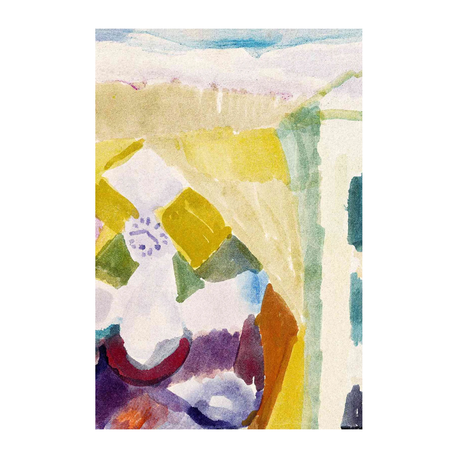 Abstract Yellow & Blue Floral Wall Art