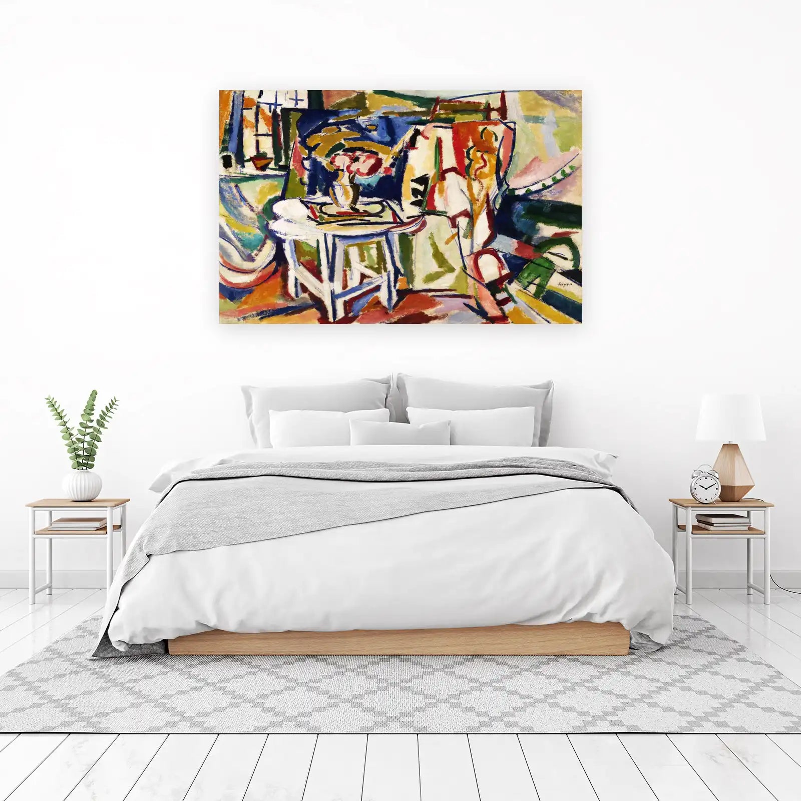 Vibrant Fauvist Still Life Wall Art