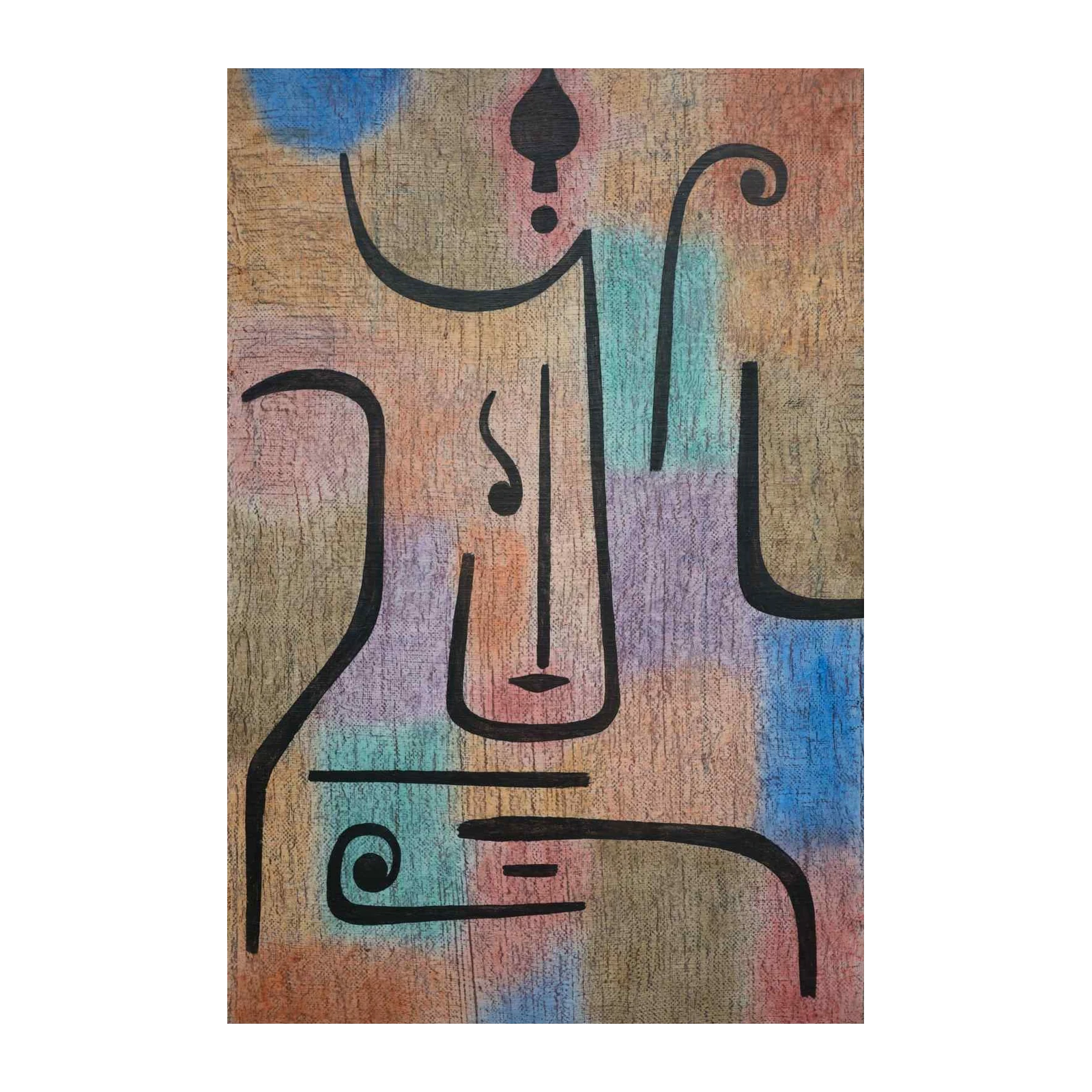 Abstract Face Textured Wall Art