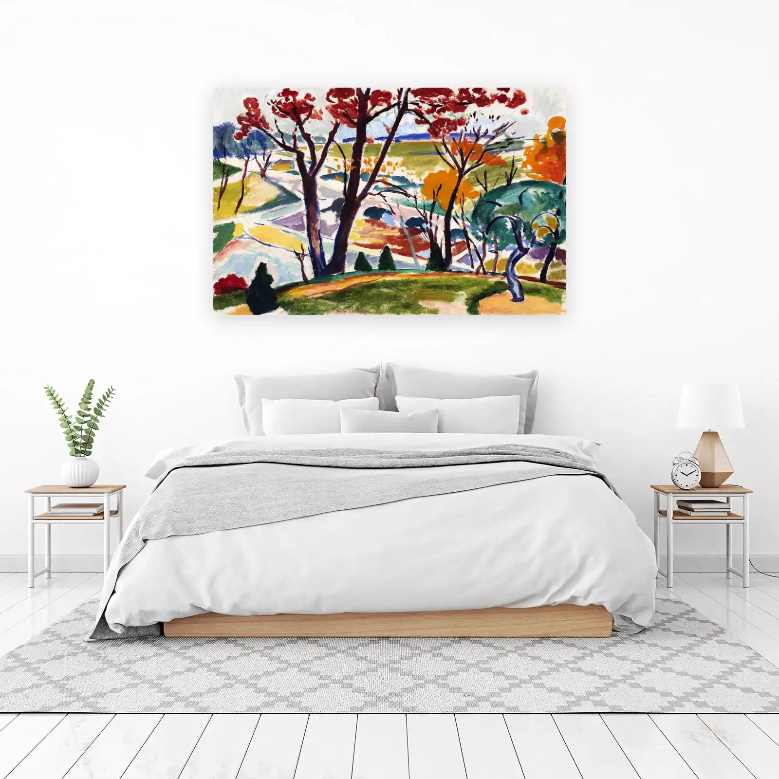 Vibrant Fauvist Landscape Wall Art