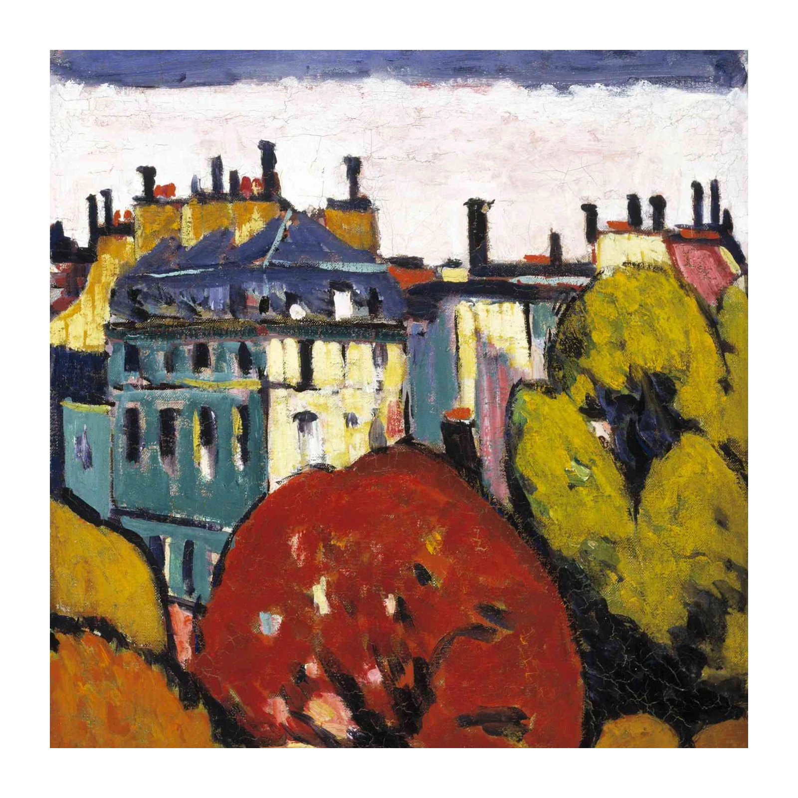 Vibrant Cityscape Fauvism Wall Art