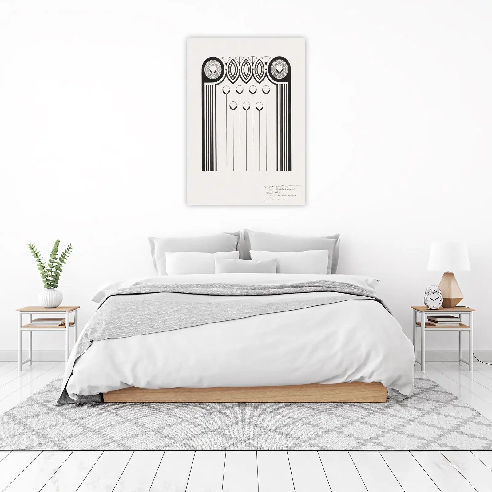 Elegant Art Nouveau Floral Wall Art