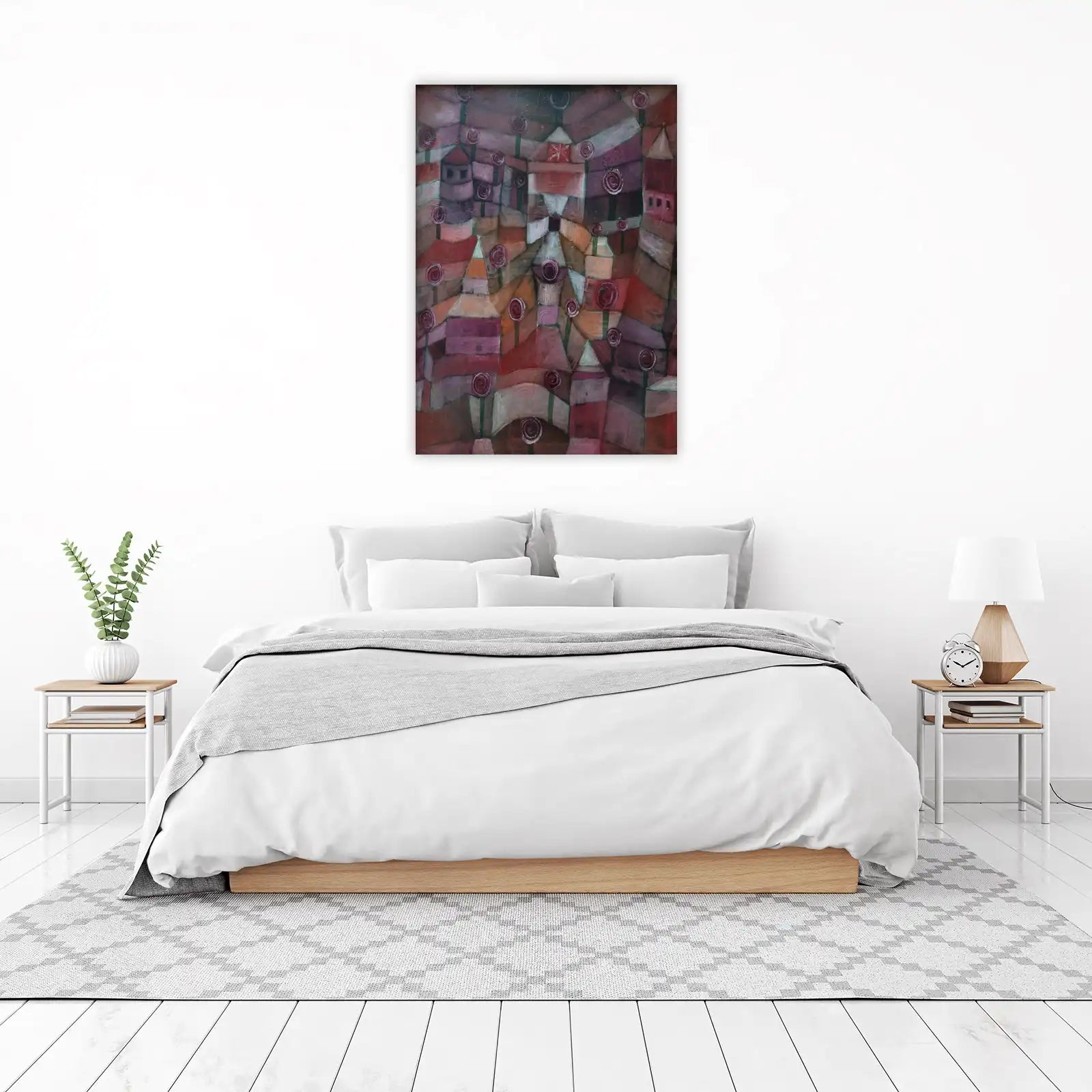 Abstract Rose Garden City Wall Art