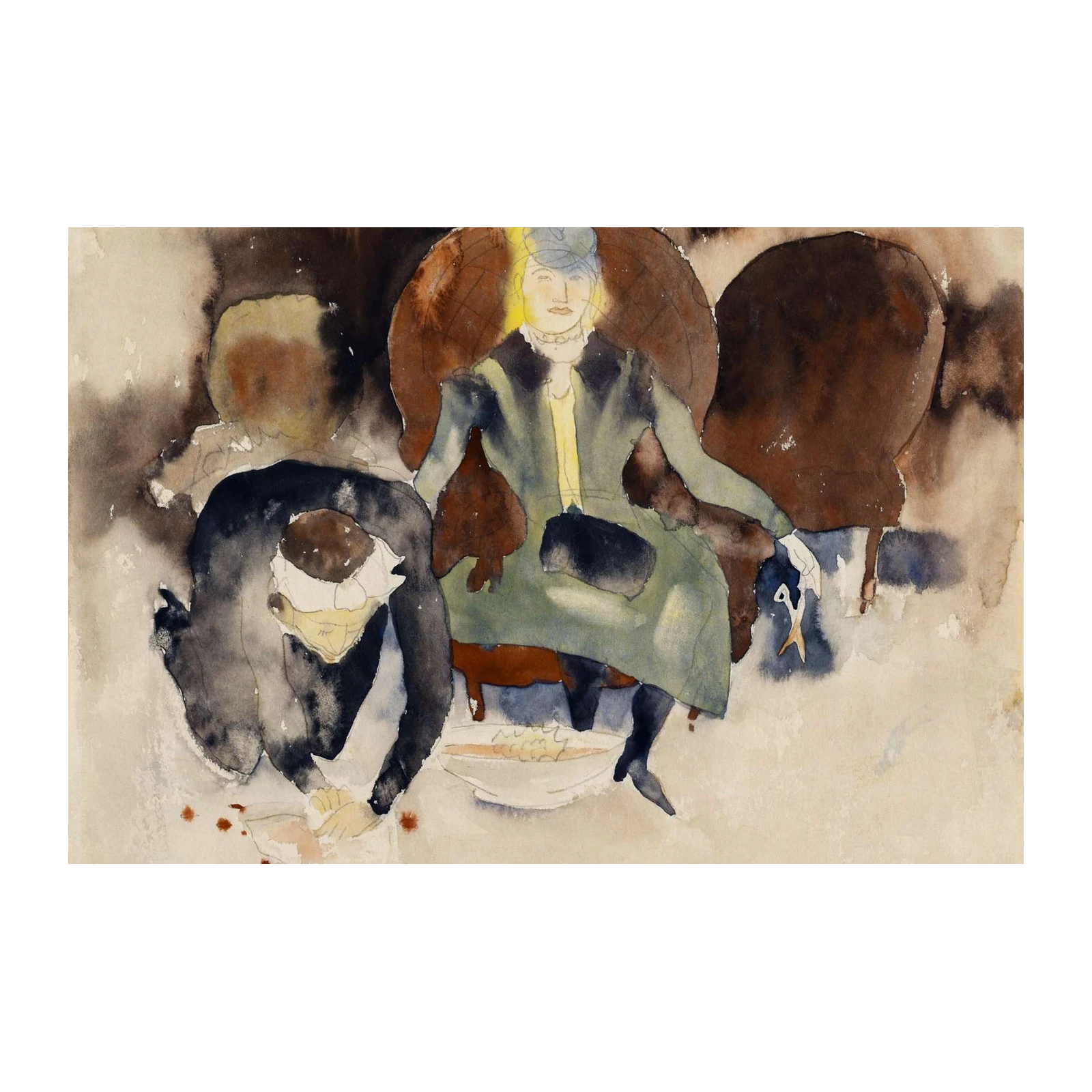 Vintage Scene Watercolor Wall Art