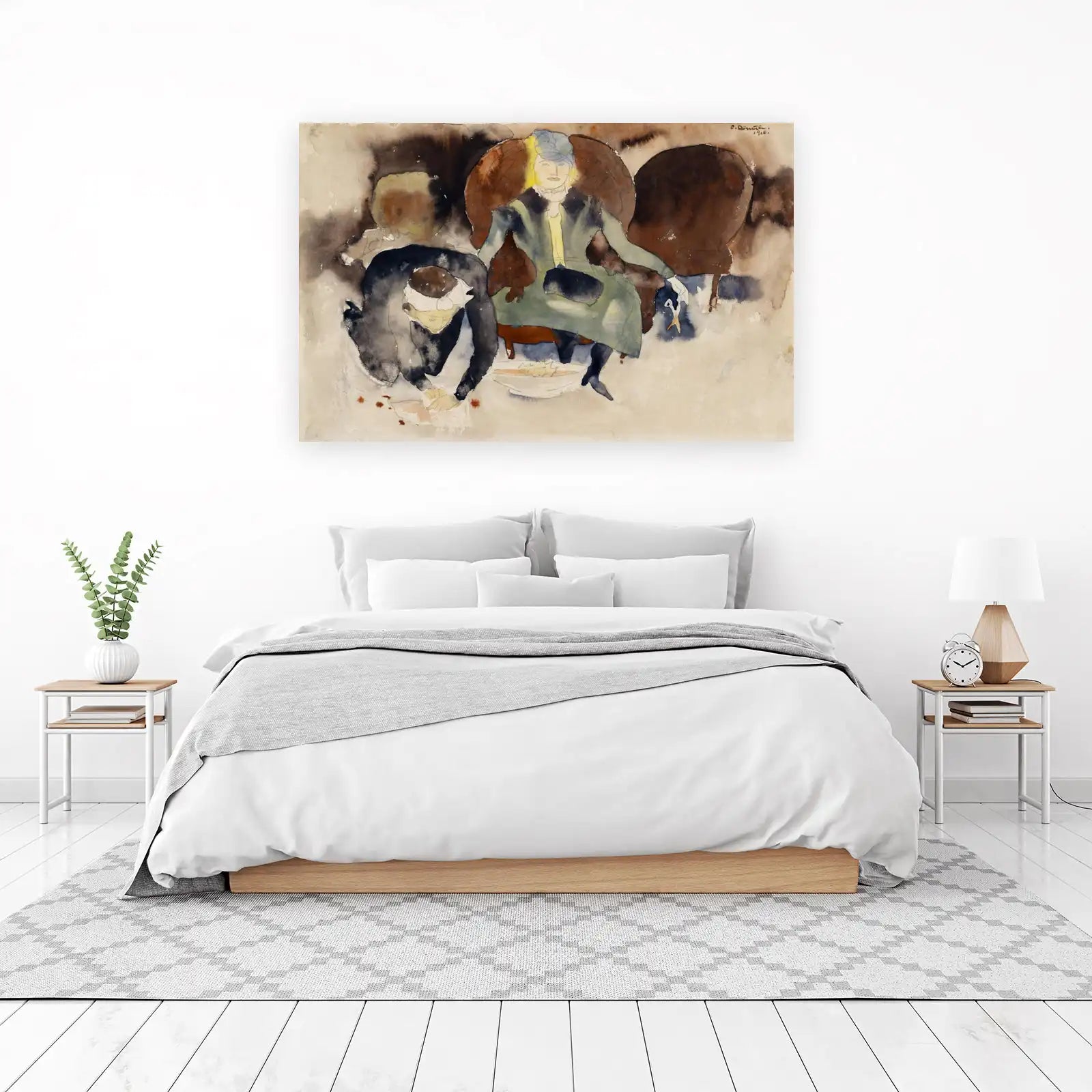 Vintage Scene Watercolor Wall Art