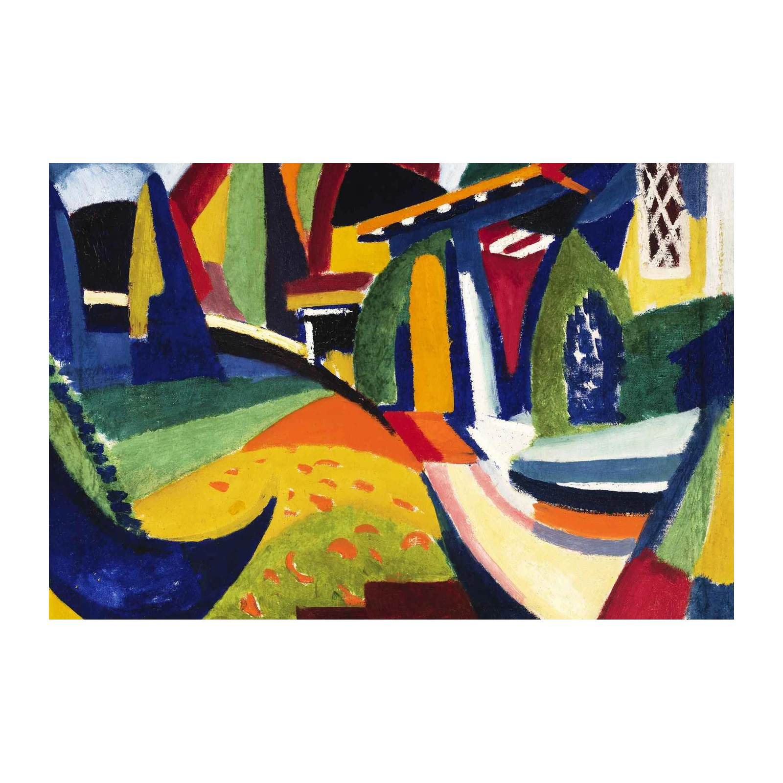 Vibrant Abstract Landscape Wall Art