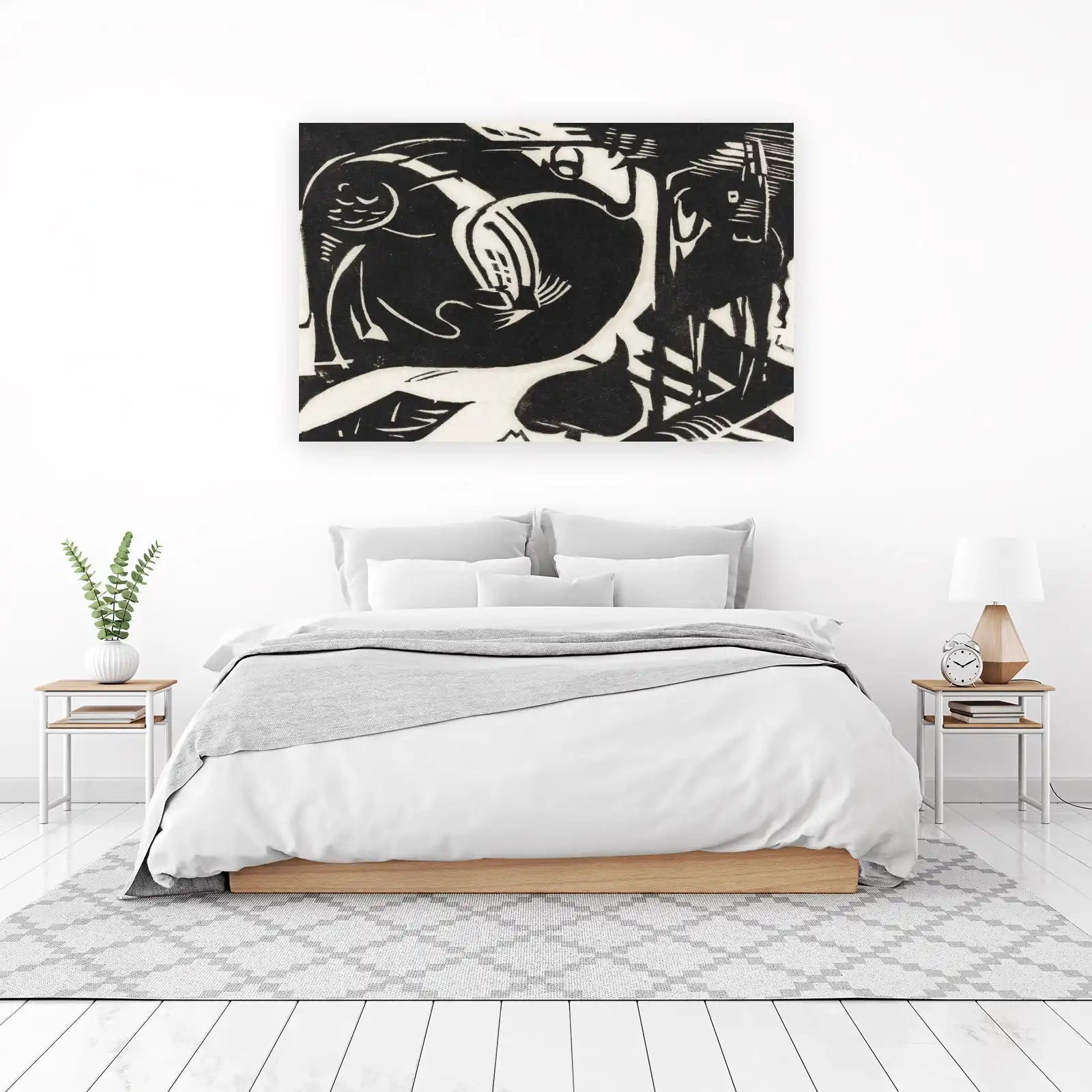 Bold Black & White Abstract Art Wall Art