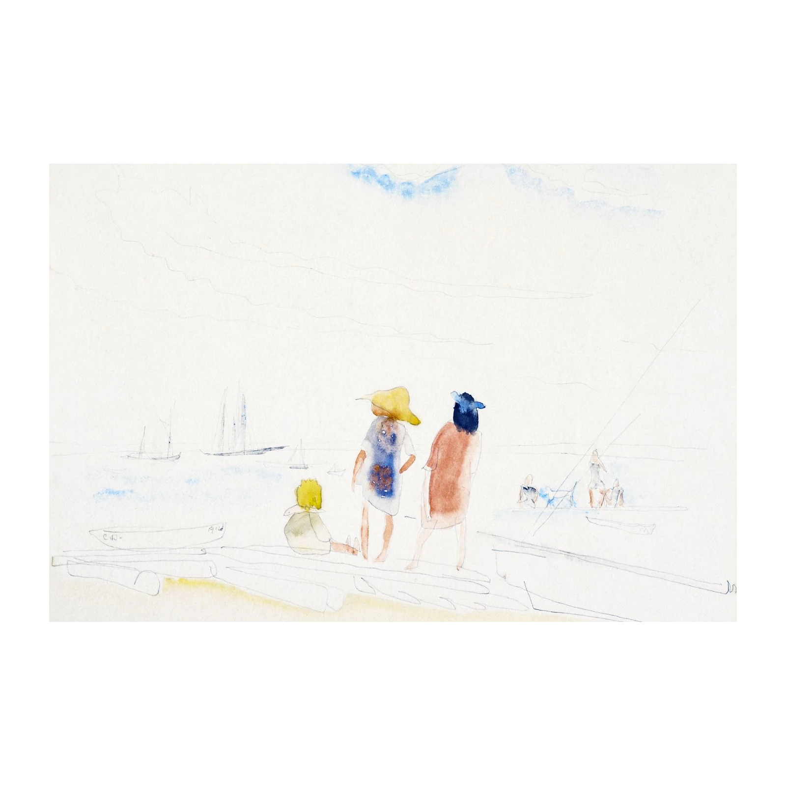 Seaside Serenity Figures Wall Art
