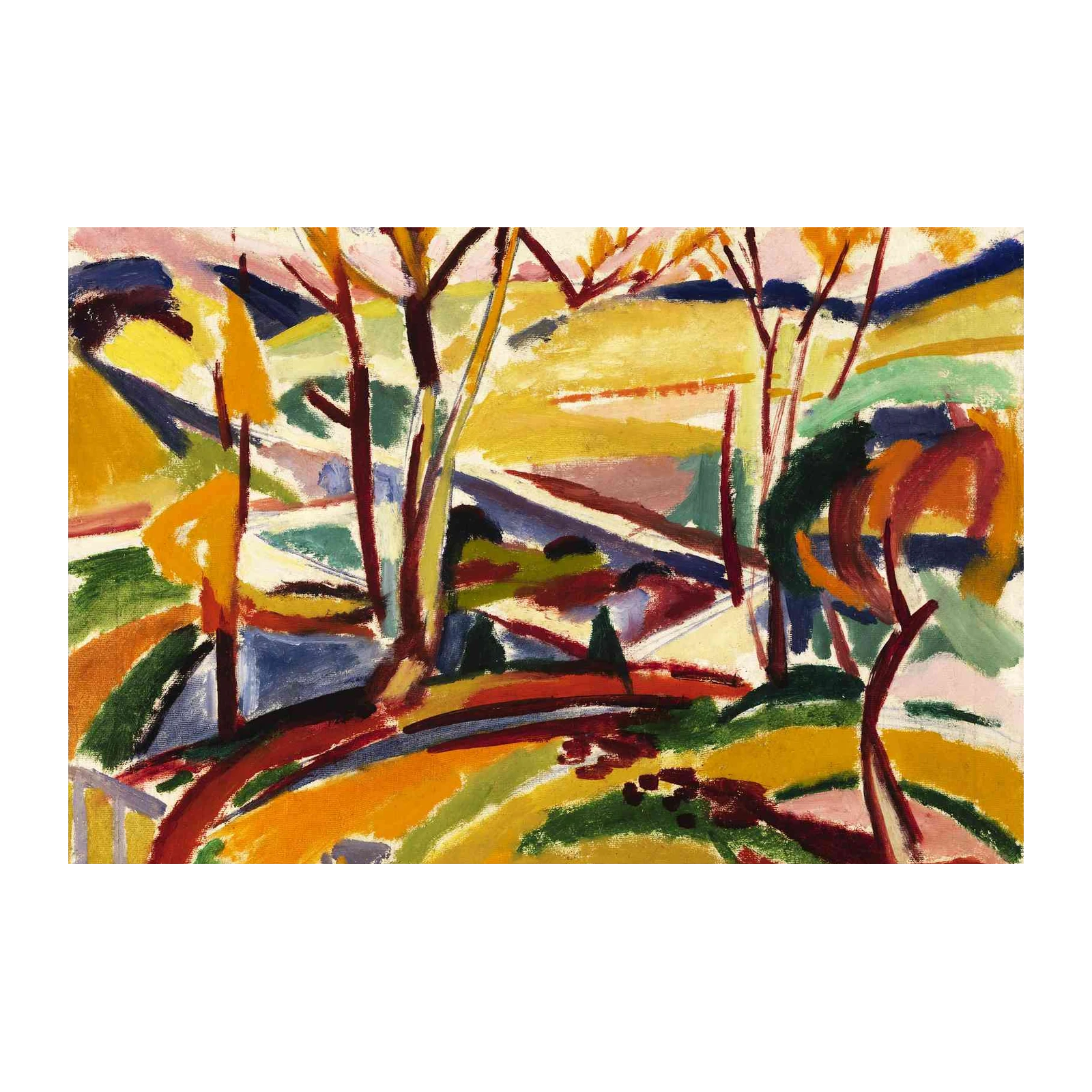 Vibrant Expressionist Landscape Wall Art
