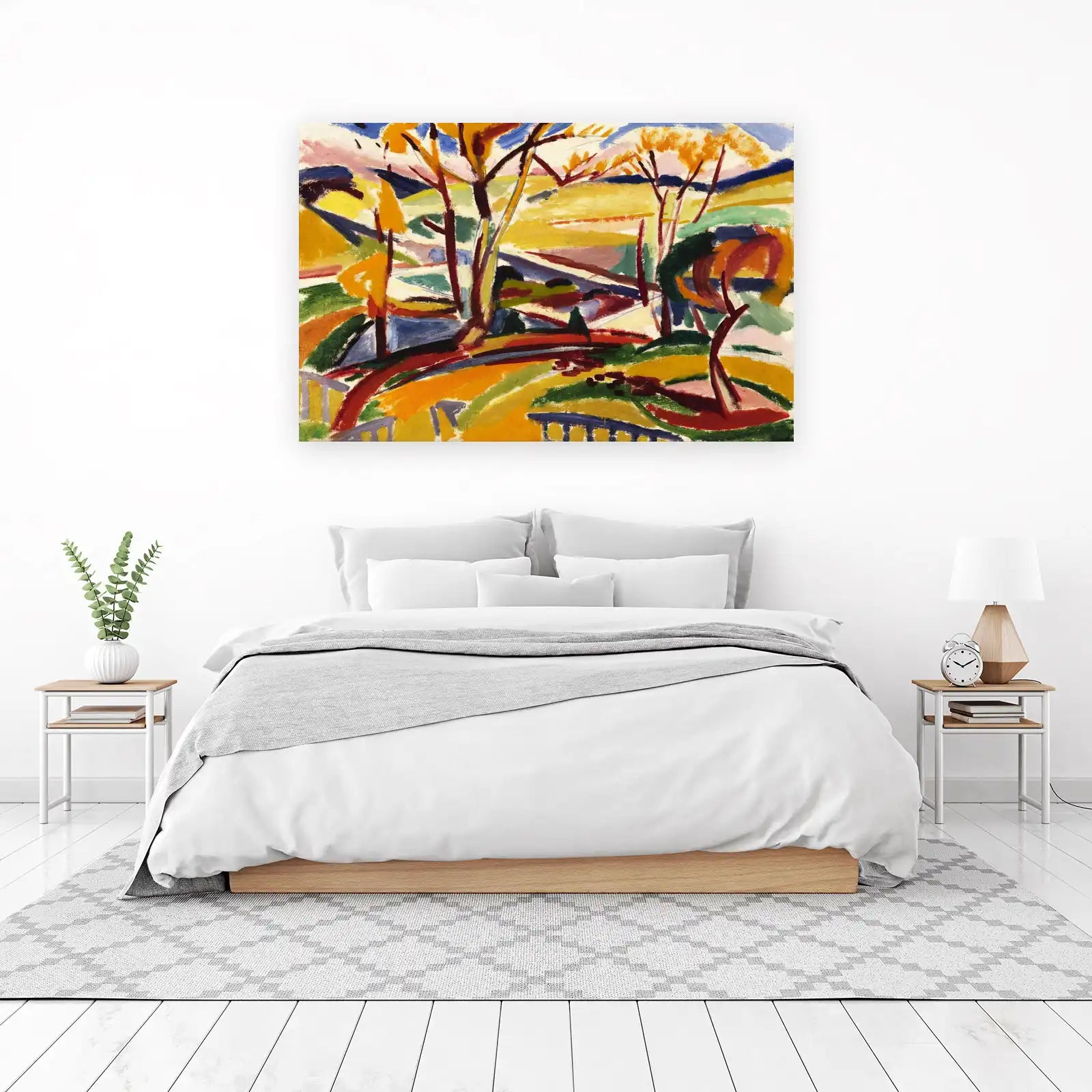 Vibrant Expressionist Landscape Wall Art