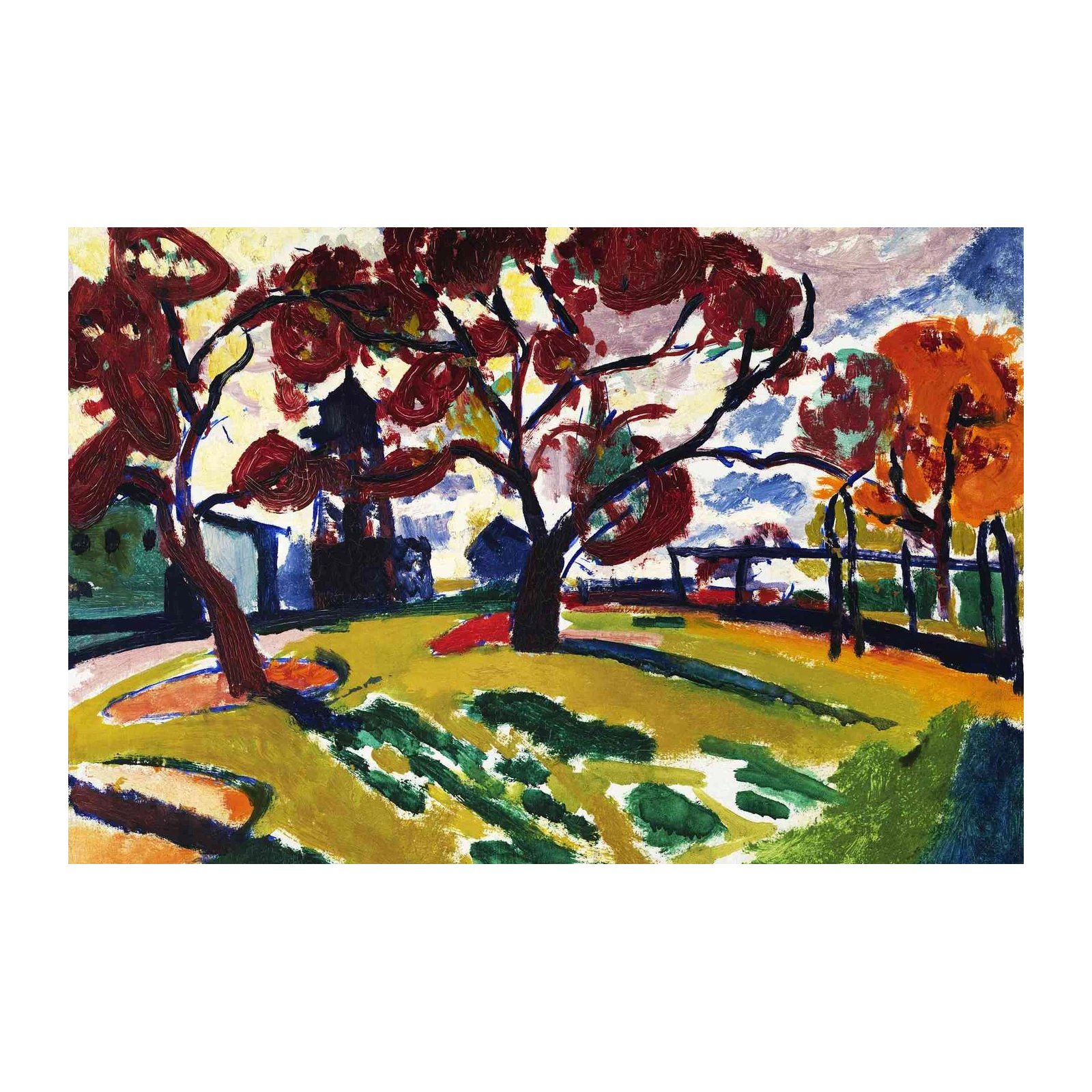 Vibrant Expressionist Landscape Wall Art