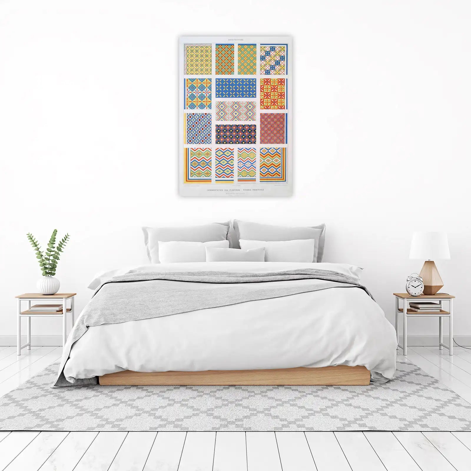 Vibrant Geometric Egyptian Patterns Wall Art