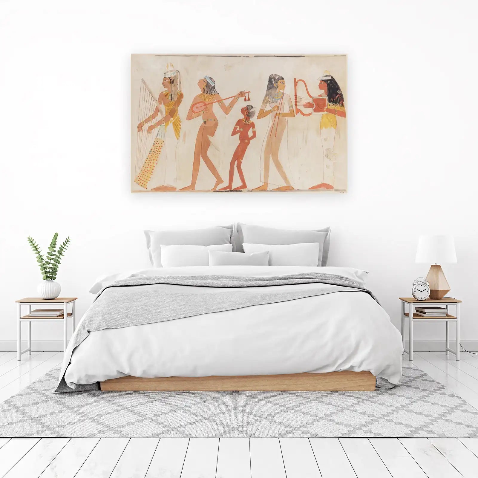Ancient Egyptian Musicians Harp & Lyre Wall Art