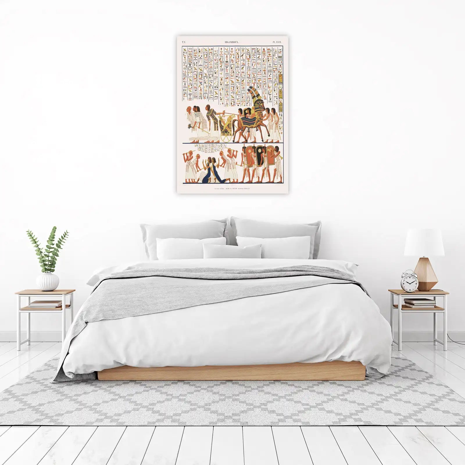 Ancient Egyptian Procession & Hieroglyphs Wall Art