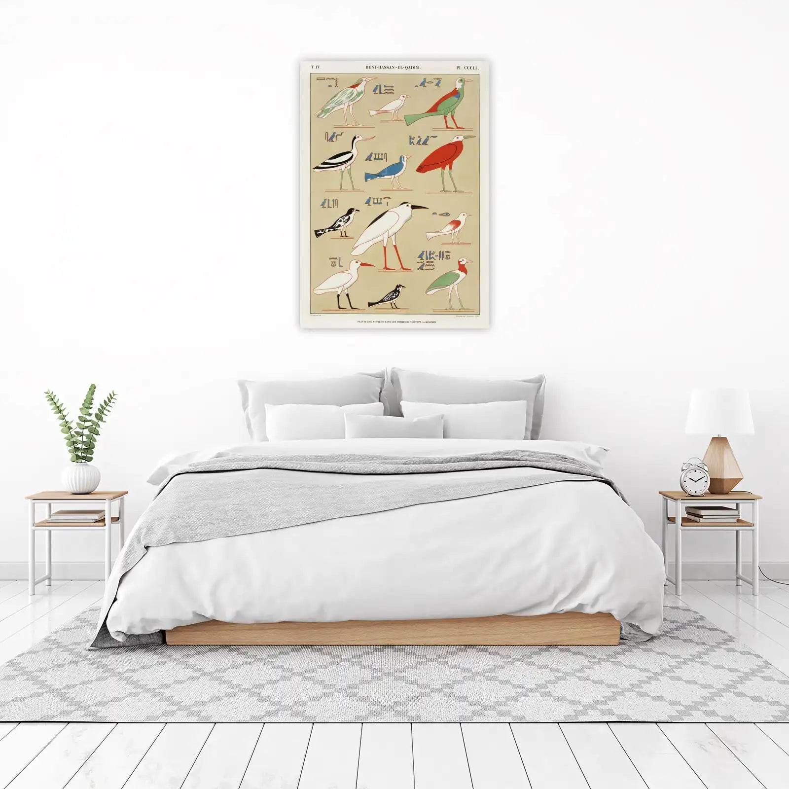 Vintage Egyptian Bird Art Wall Art