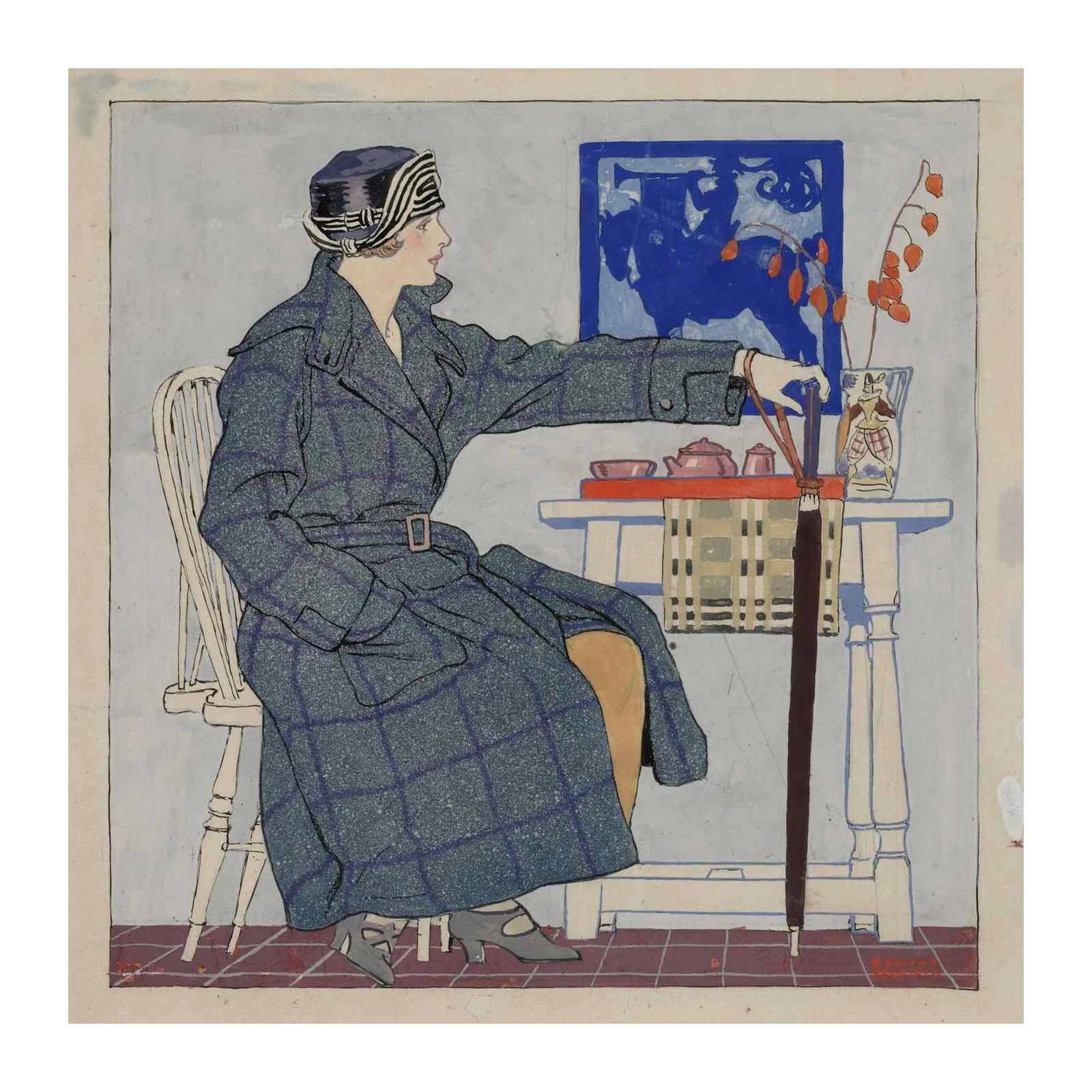 Art Deco Fashion Lady Wall Art