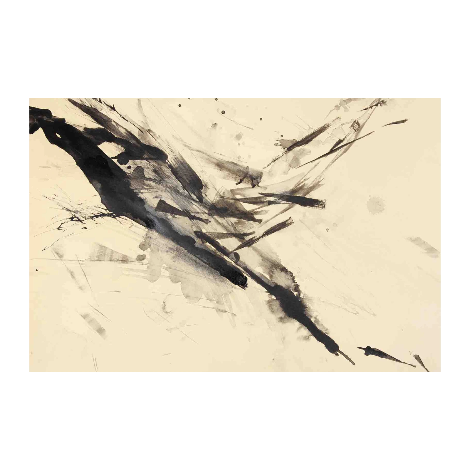 Bold Abstract Ink Splash Wall Art