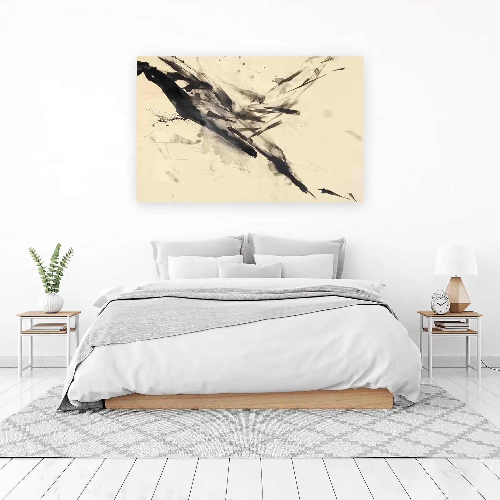 Bold Abstract Ink Splash Wall Art
