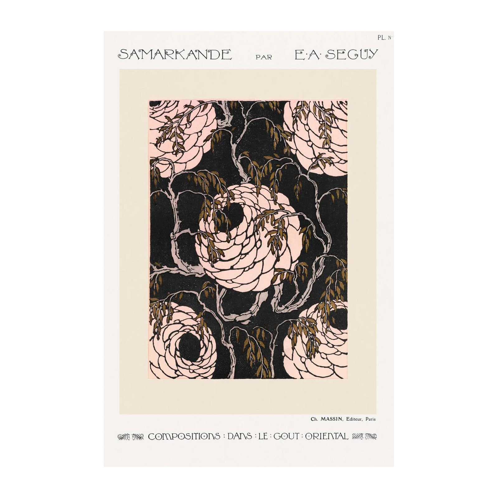 Art Nouveau Floral Samarkande Wall Art