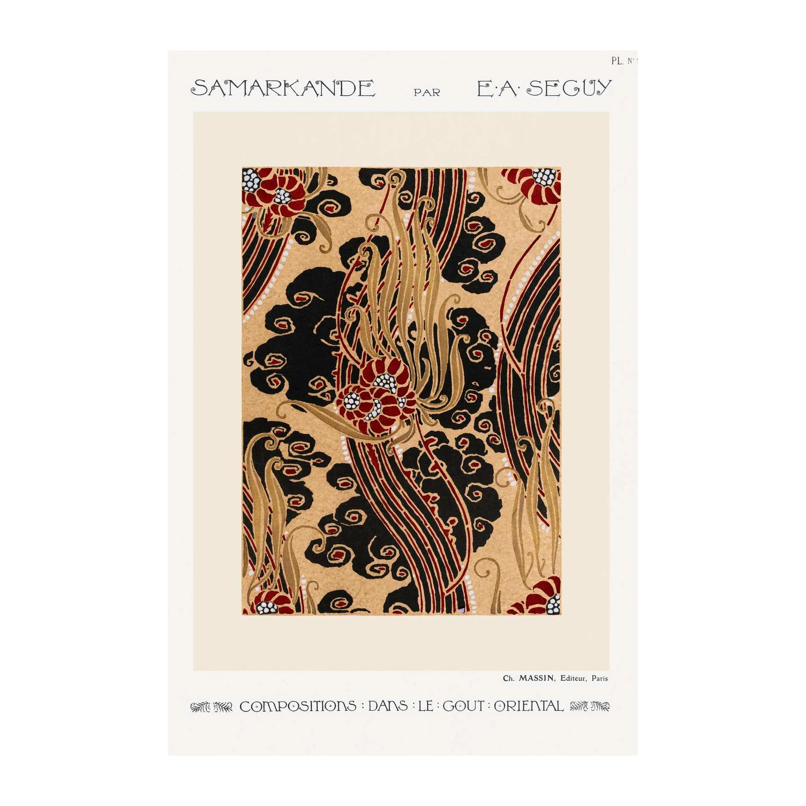Samarkande Art Nouveau Floral Wall Art