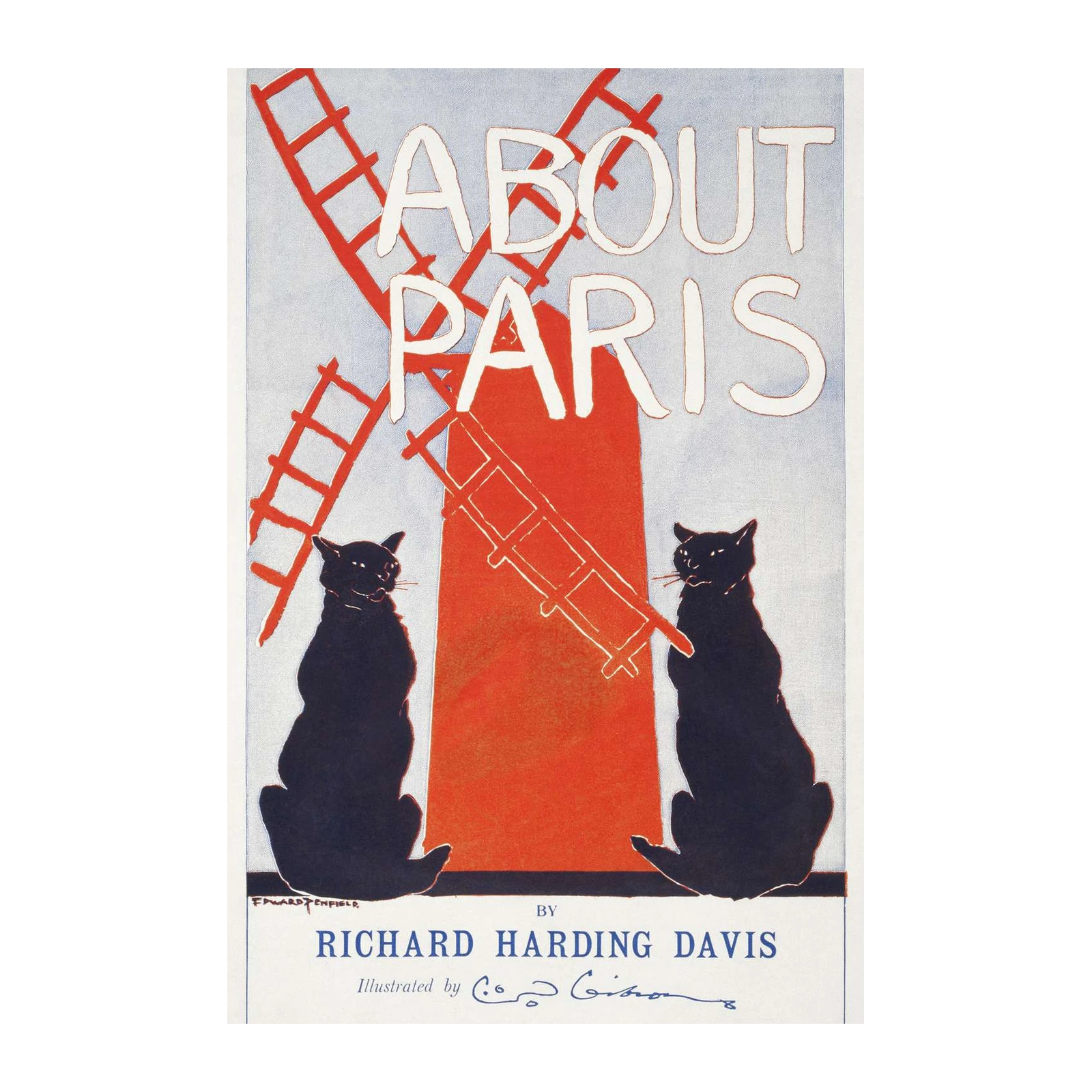 Vintage Paris Art & Black Cats Wall Art