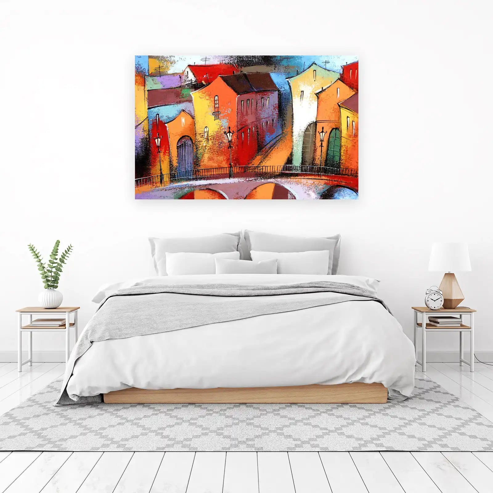 Vibrant Cityscape Abstract Wall Art