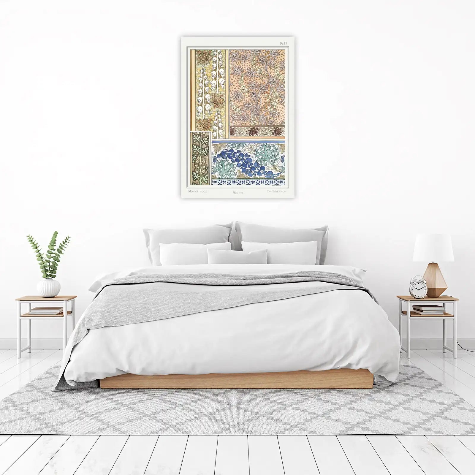 Monks Hood Art Nouveau Floral Wall Art
