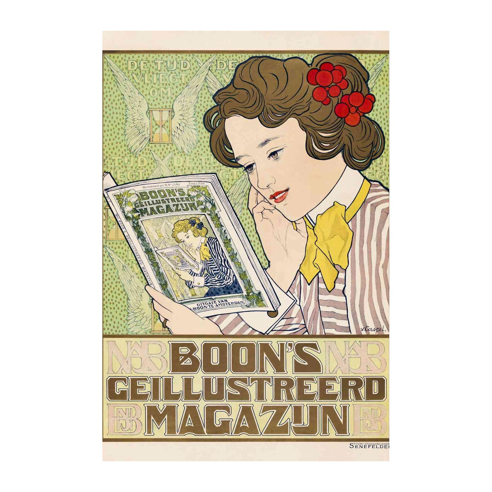Art Nouveau Magazine Girl Wall Art