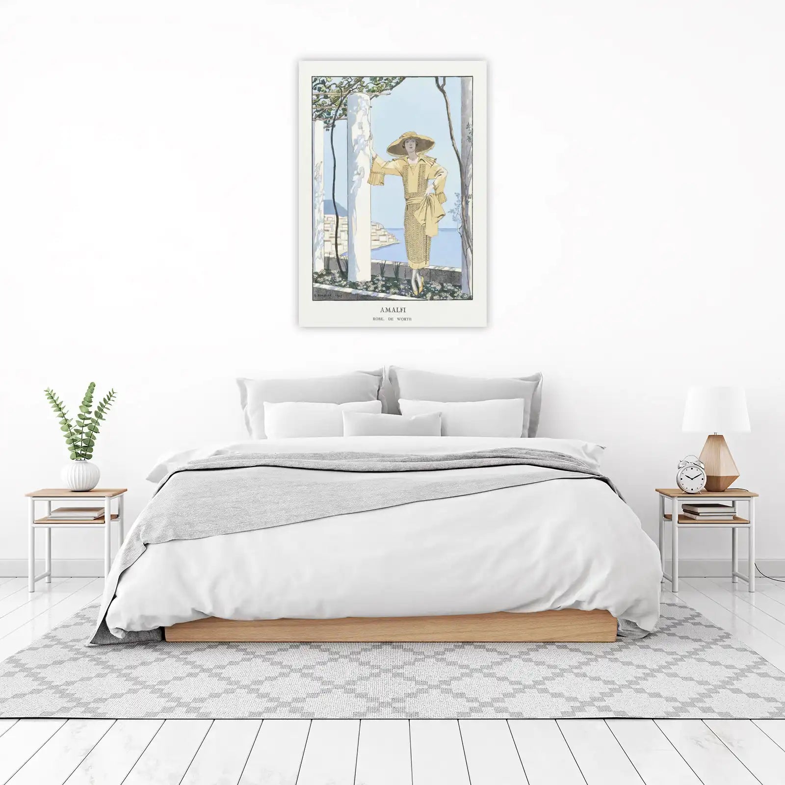Elegant Yellow Beach Fashion Amalfi Wall Art