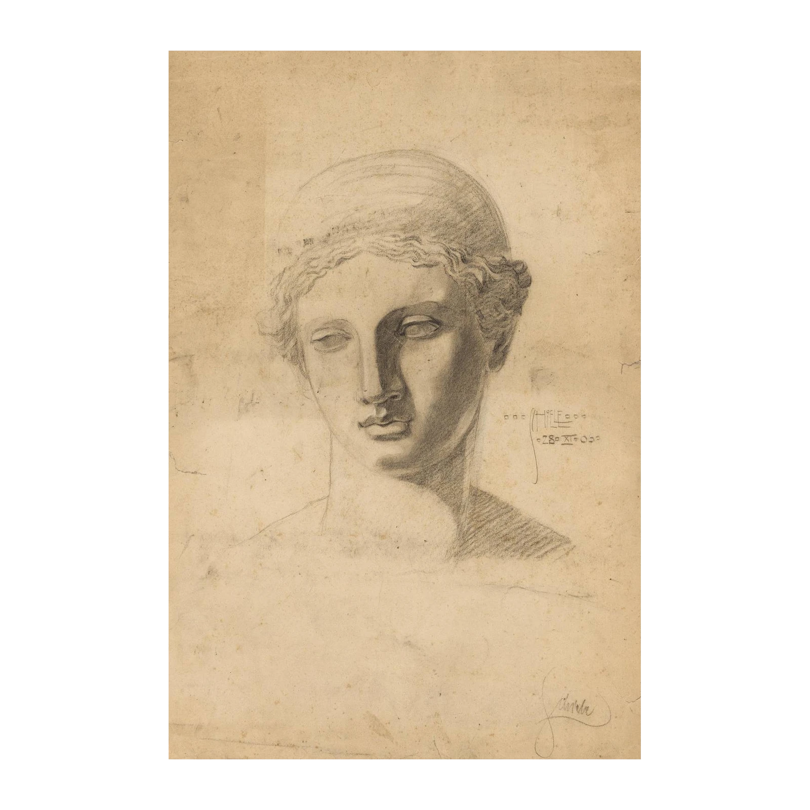 Classical Head Sketch Wall Art