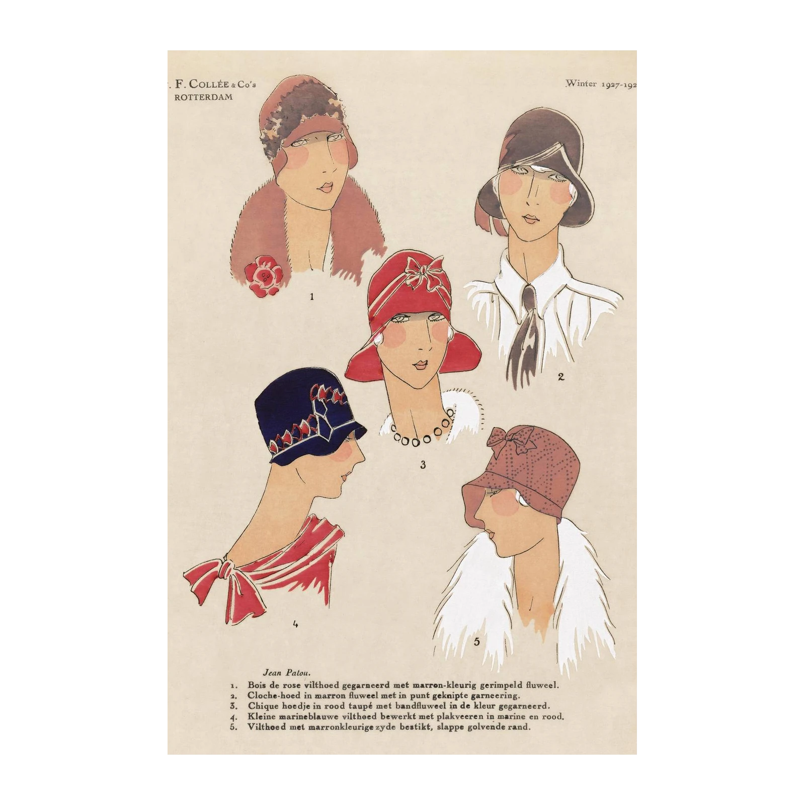 Vintage Fashion Illustration Wall Art