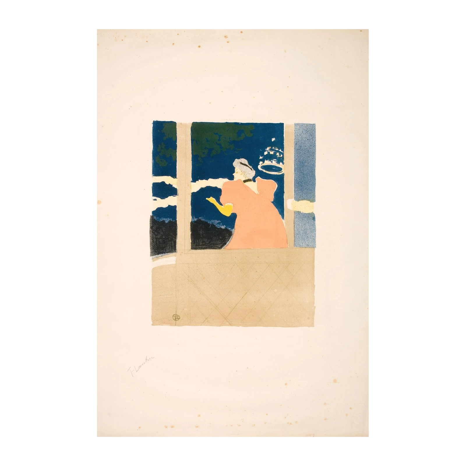 Elegant Woman at Window Vintage Art Wall Art