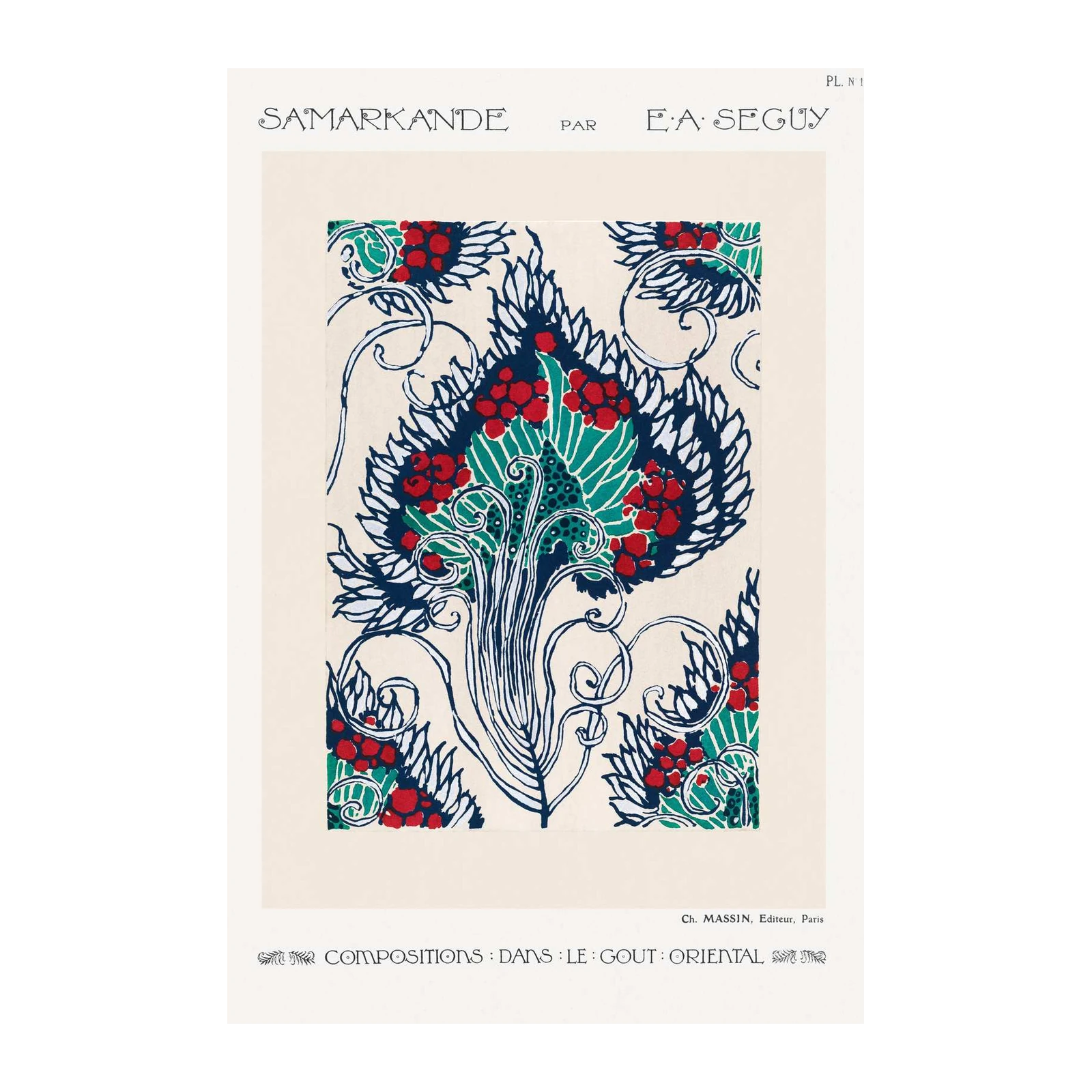 Samarkande Art Nouveau Floral Wall Art