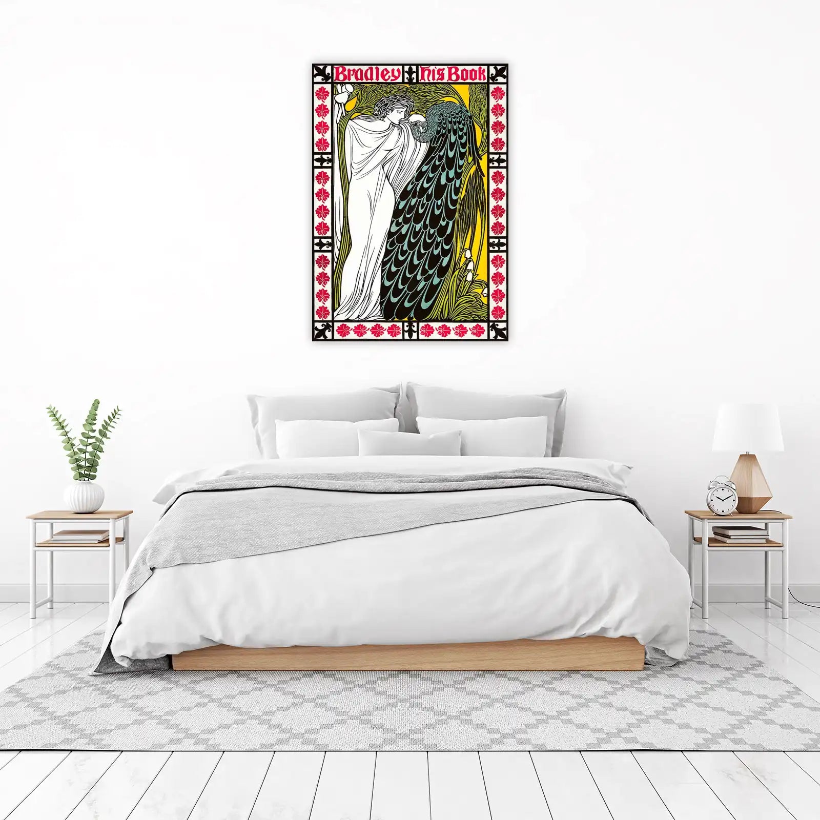 Art Nouveau Peacock Woman Wall Art