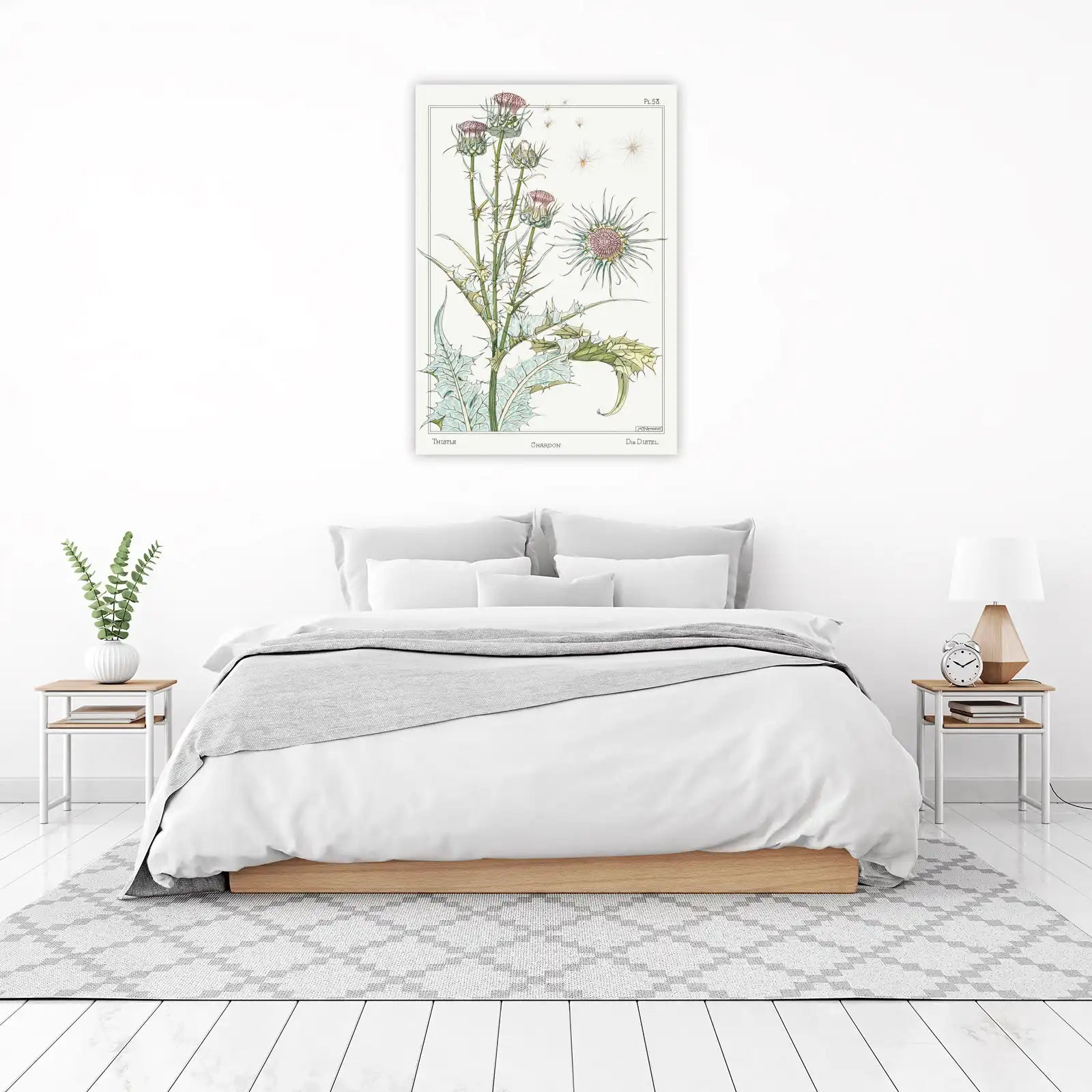 Vintage Thistle Botanical Art Wall Art