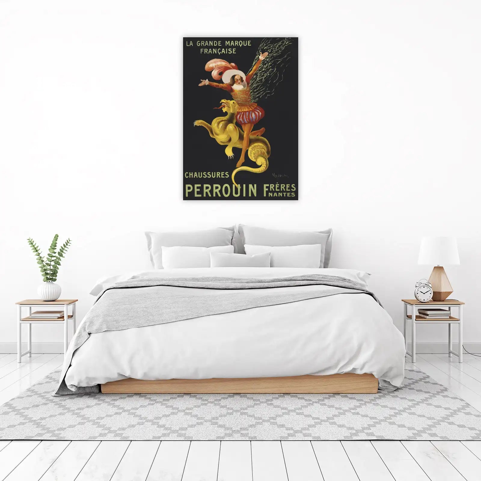 Vintage French Dragon Rider Wall Art