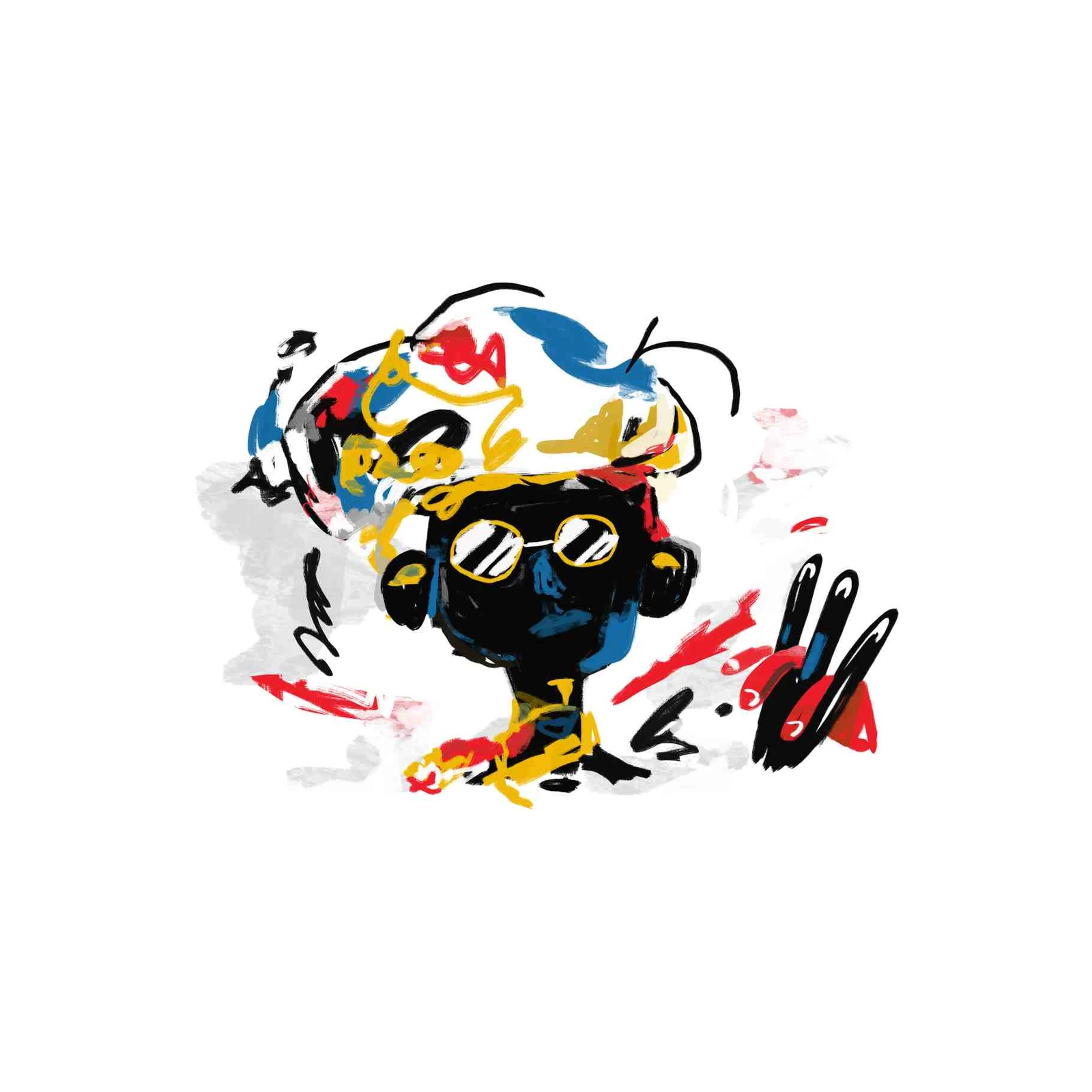 Vibrant Abstract Portrait Wall Art