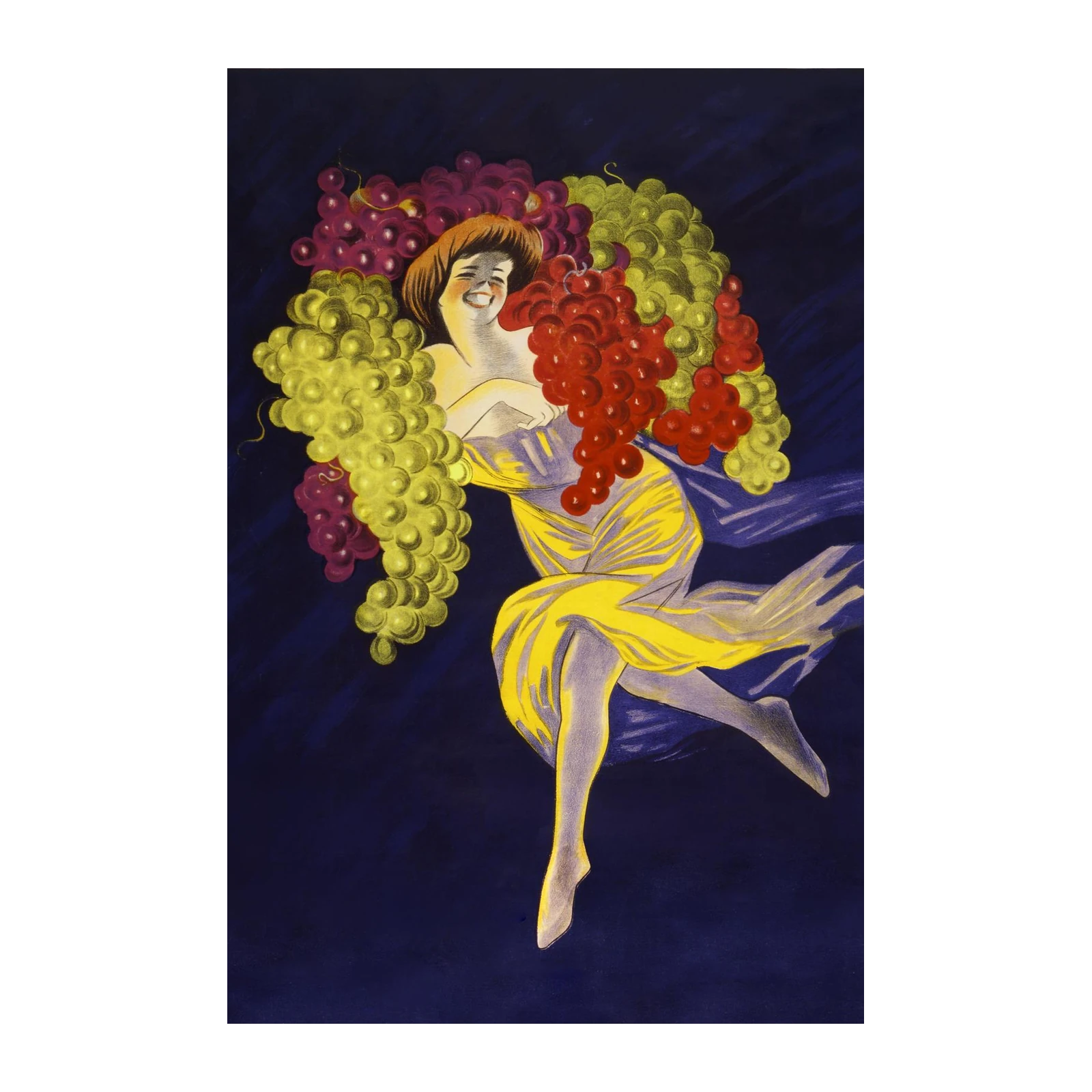 Vintage Woman Grape Harvest Wall Art