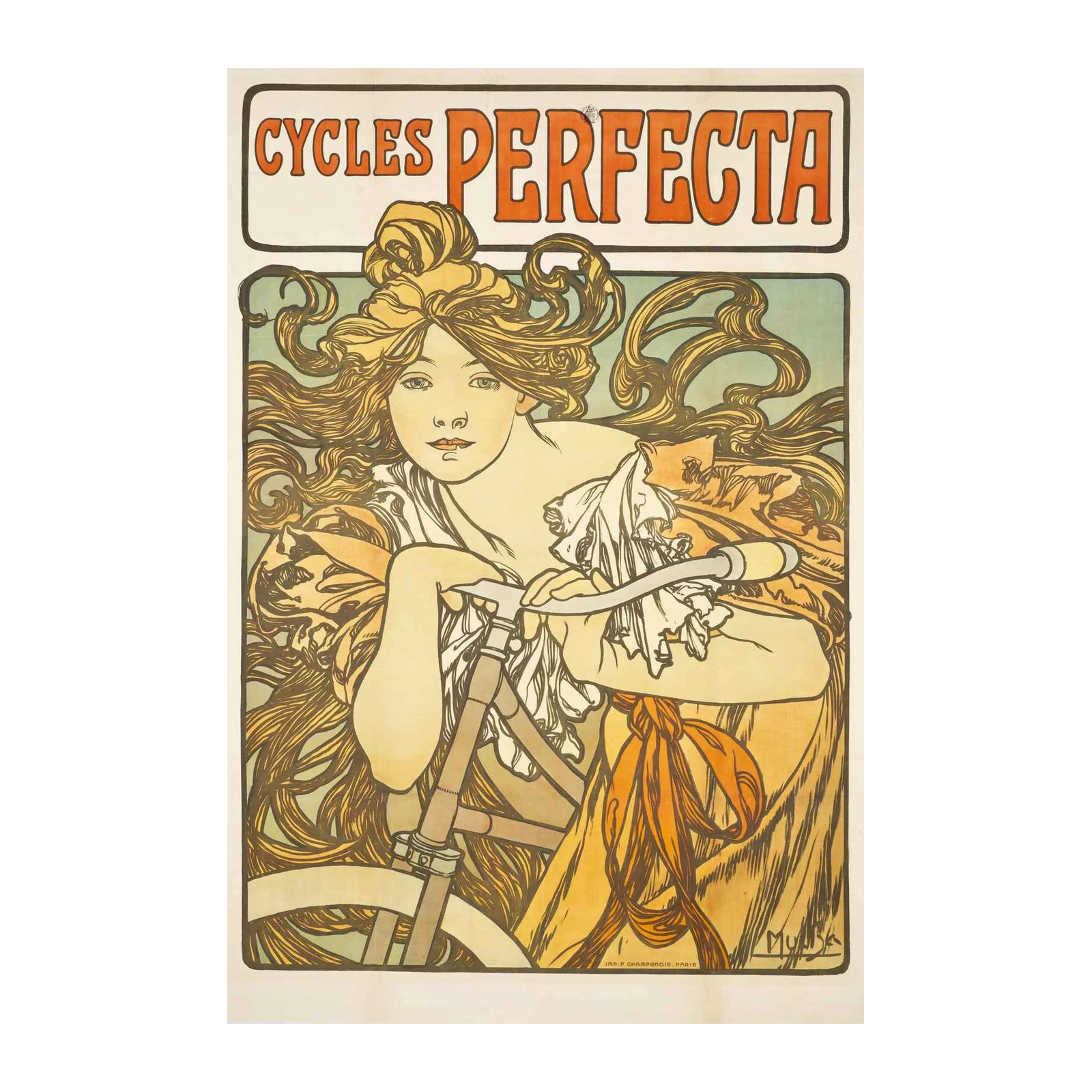 Art Nouveau Cycles Perfecta Wall Art