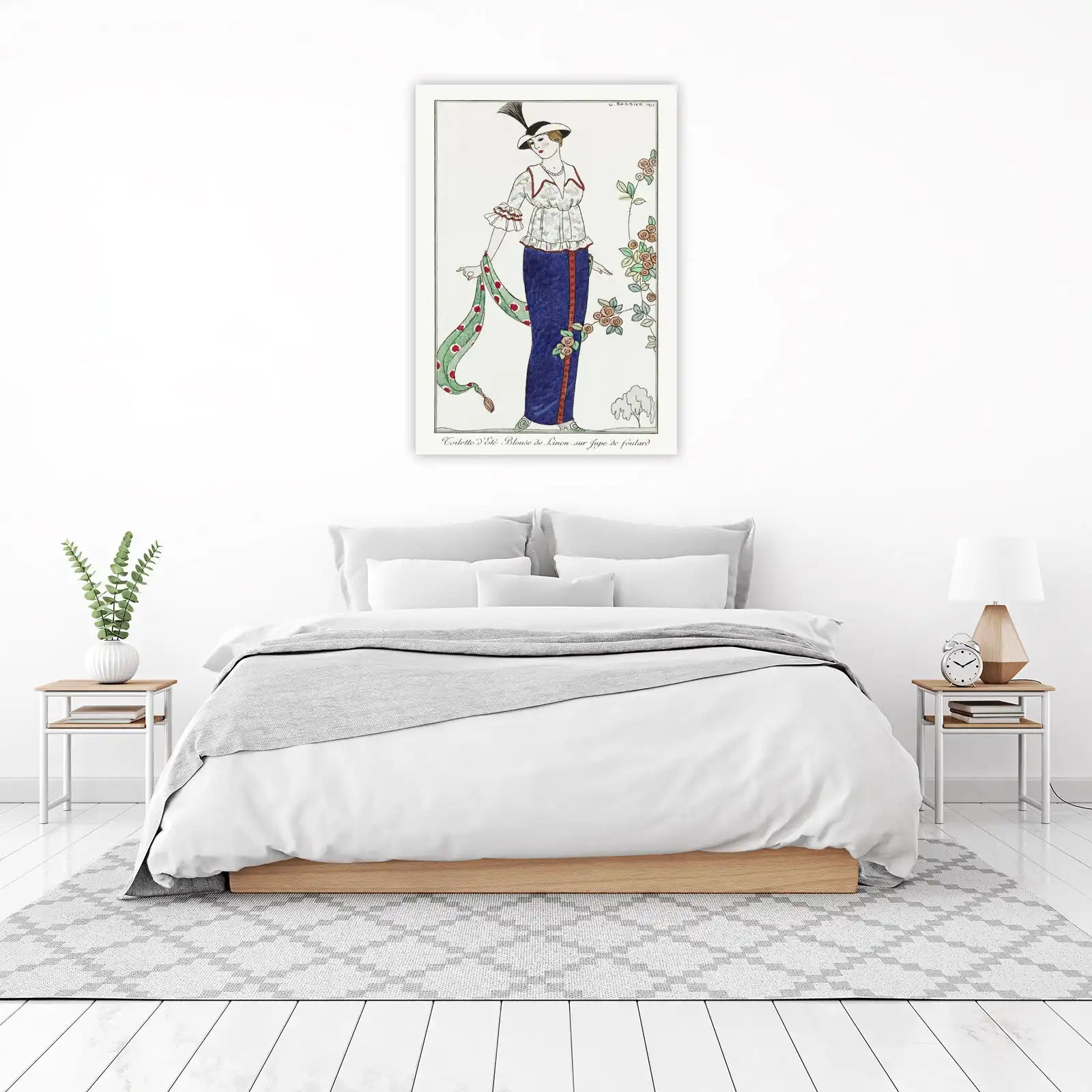 Vintage French Fashion Art Deco Floral Wall Art