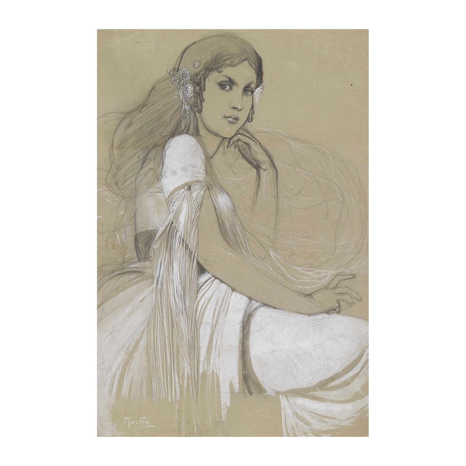 Art Nouveau Serenity Portrait Wall Art