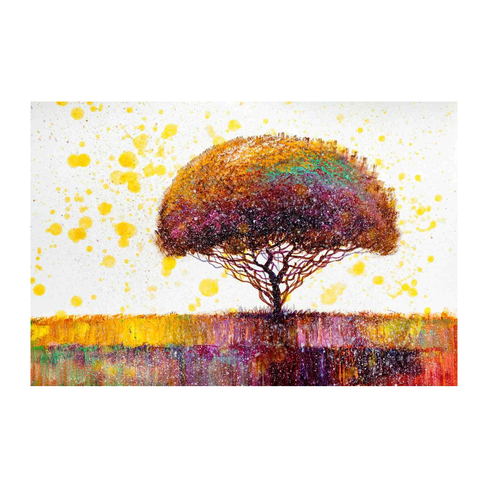 Vibrant Abstract Tree Wall Art