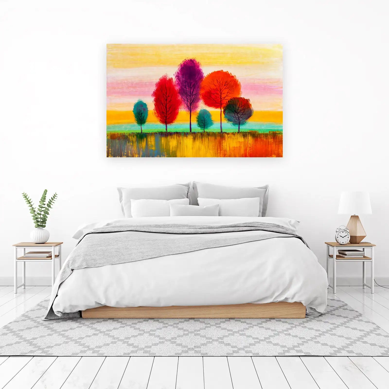 Vibrant Abstract Trees Wall Art