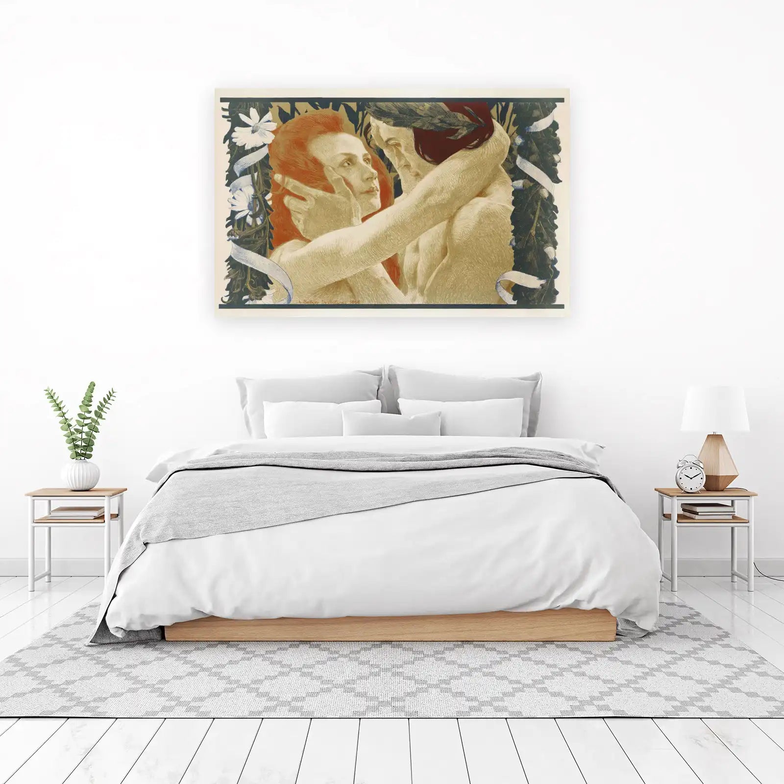 Art Nouveau Embrace Wall Art