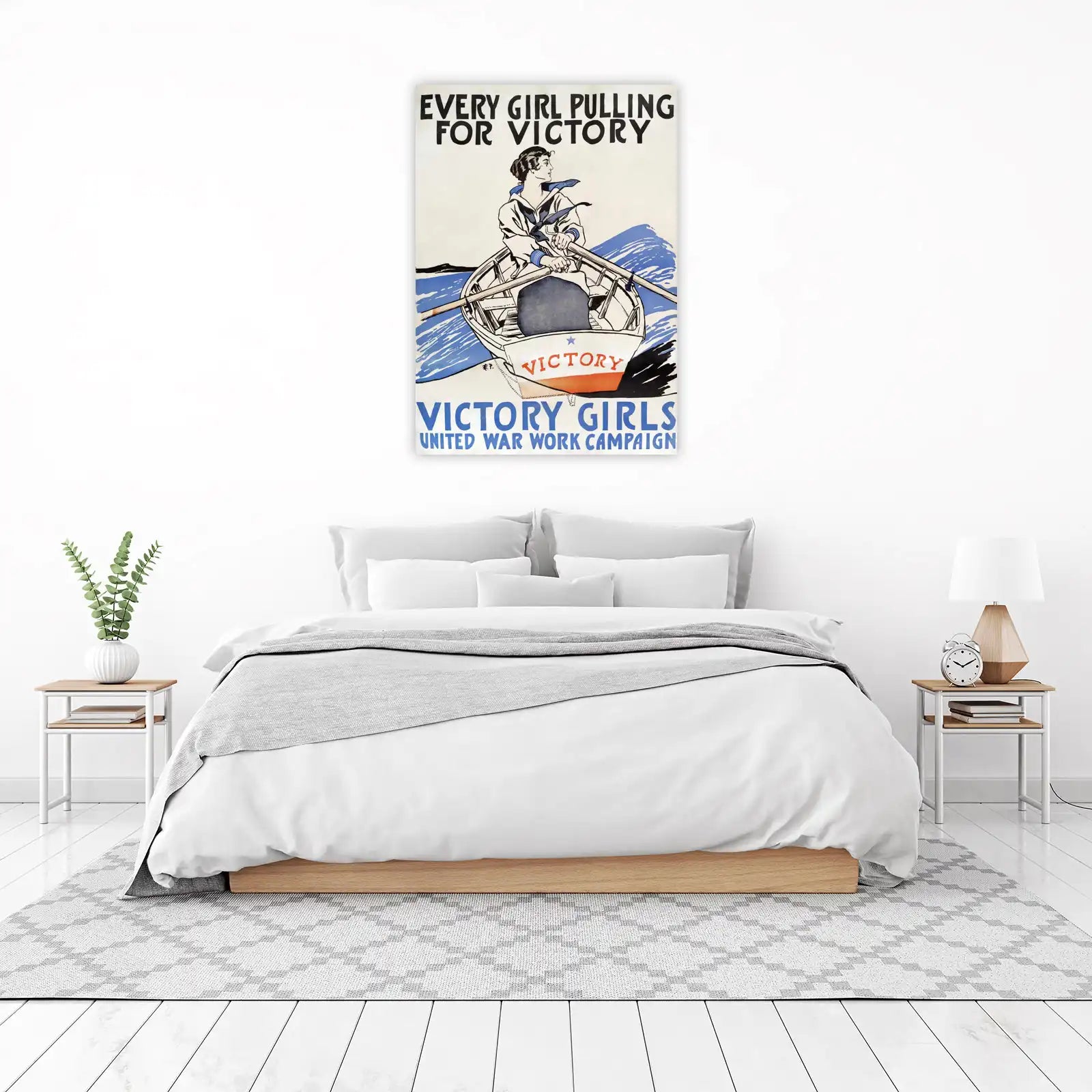 Vintage Victory Girls Rowing Wall Art