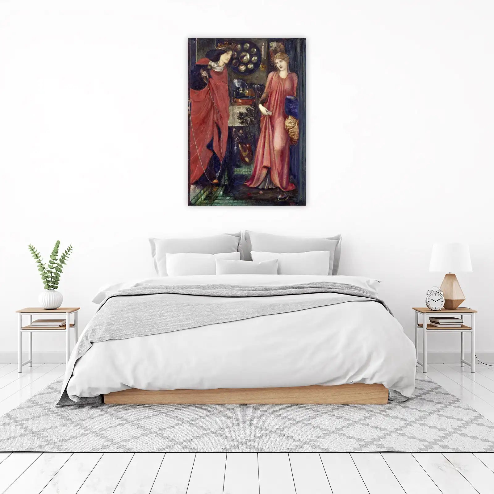 Mysterious Figures in Rich Red Wall Art