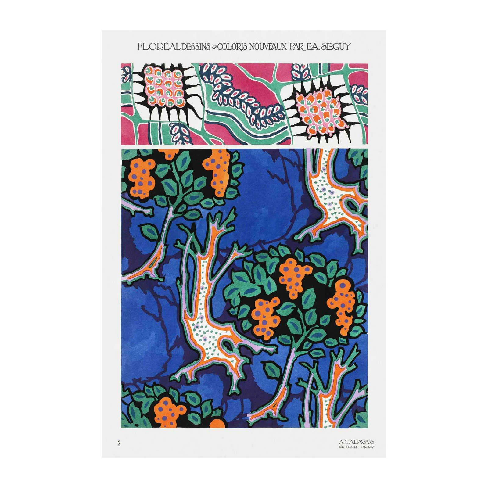 Art Deco Floral Trees Wall Art