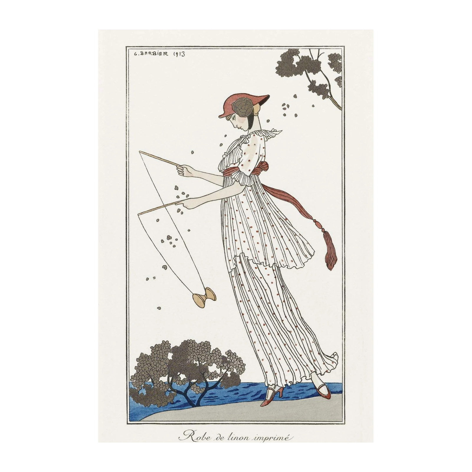 Art Deco Fashion Elegant Yo-Yo Player Wall Art