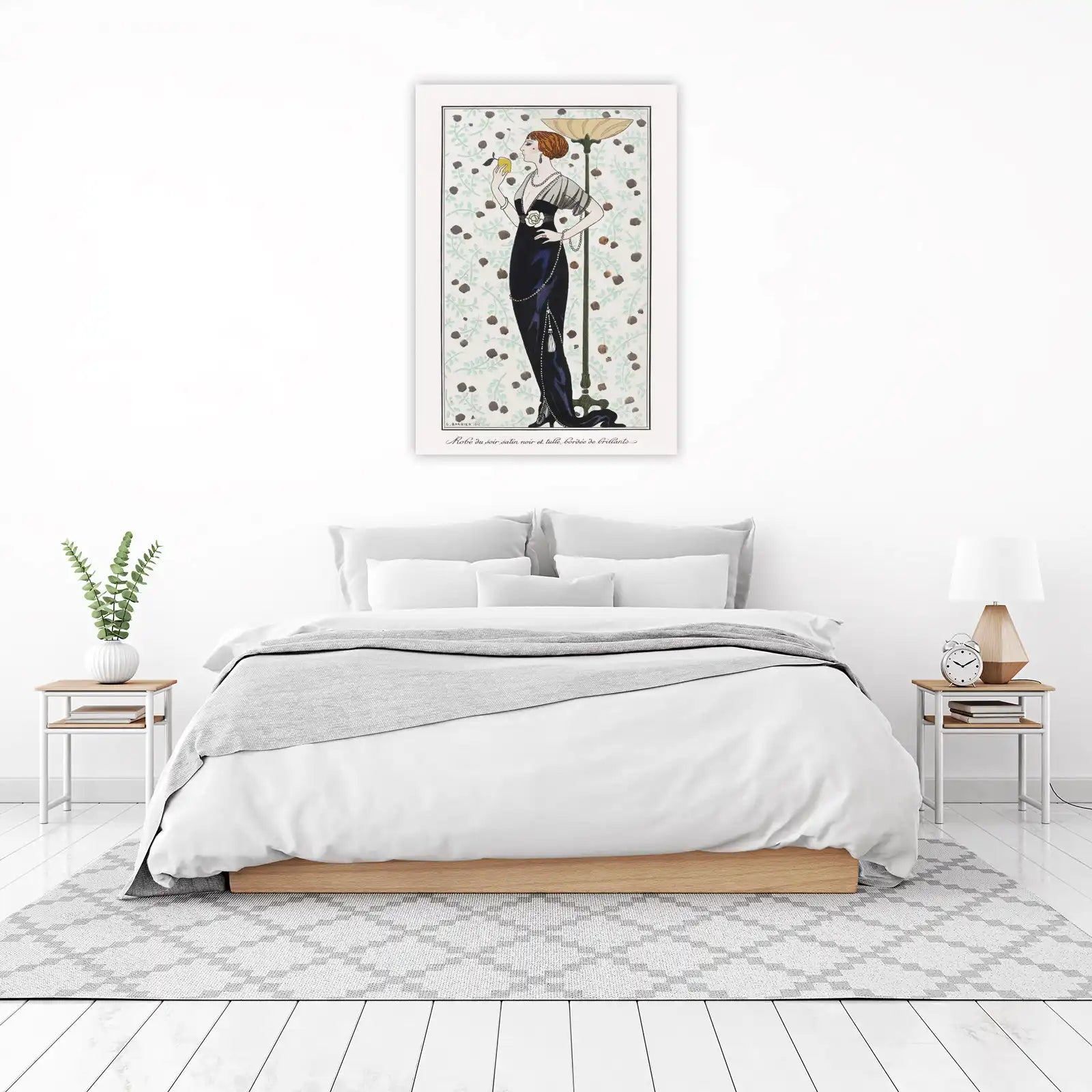 Elegant Art Deco Lady Evening Gown Wall Art